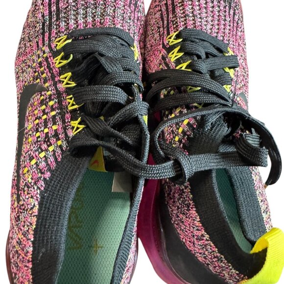 Nike Air VaporMax Flyknit 3 Black Multicolor Sneakers Size 7 Womens Shoes - Picture 15 of 16